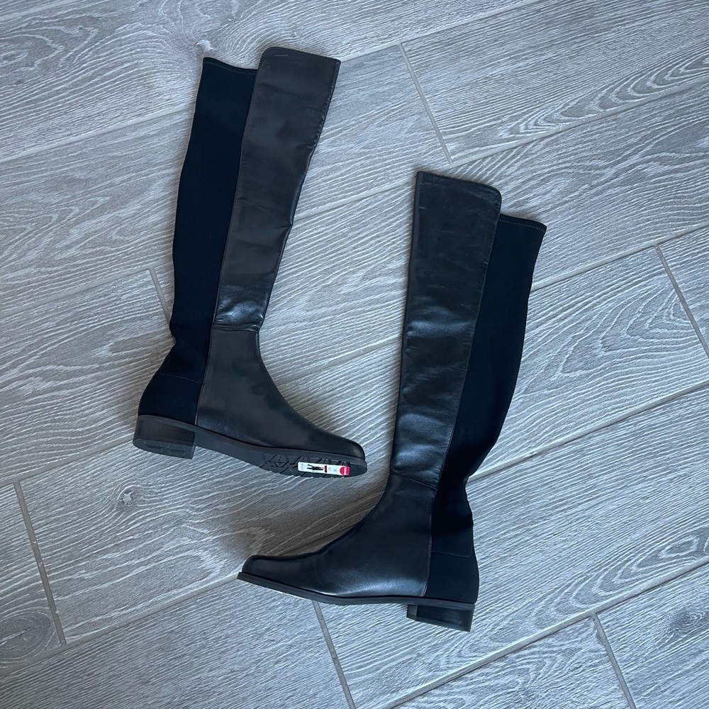 ❌SOLD❌🎉2X Host Pick🎉🎉 Stuart Weitzman 5050 Mixed Media Leather Tall Knee - Picture 6 of 15